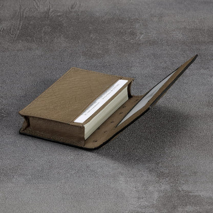 Leather Business Card Case Holder for Men & Women, Italian Calfskin