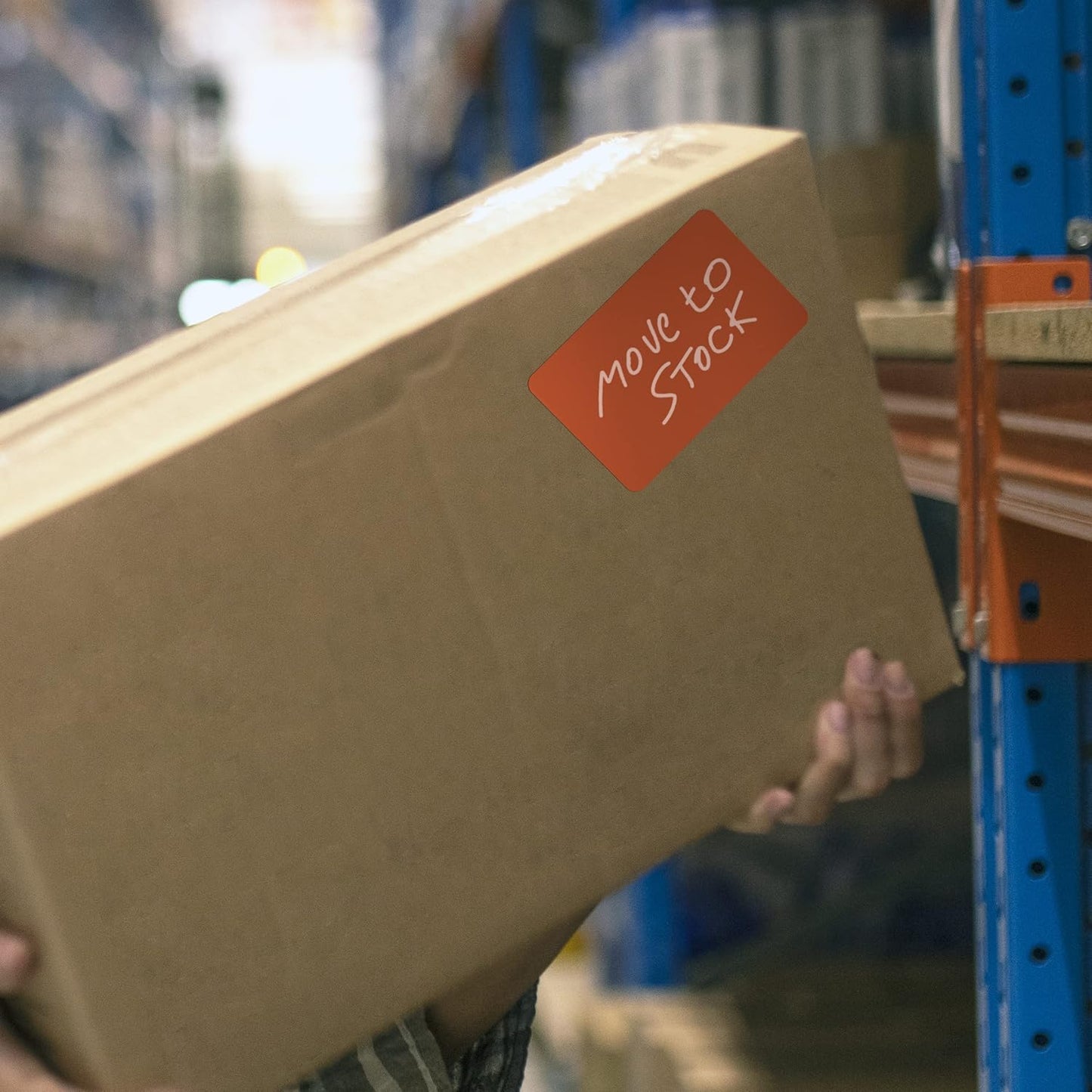 Kenco Color Coding 3 X 5 Rectangle Labels, Inventory Control Stickers 500 Labels Per Roll, Made in The USA (Orange)