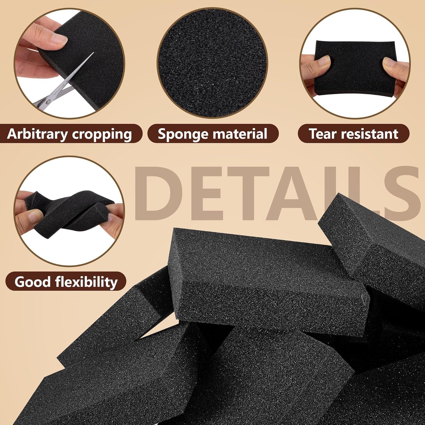 codree 100 Pcs Card Dividers Foam- 40D High Elasticity Sponge Trading Card Dividers- Shock Absorbing Cards Sponge Separators Inserts for Storage Boxes Games Sports Cards Protection