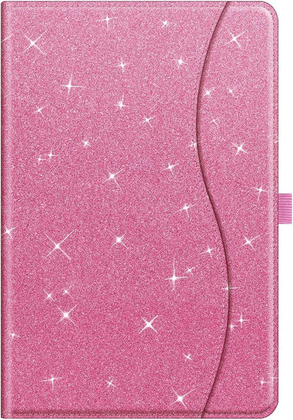 Fintie Case for Samsung Galaxy Tab A9 Plus/A9+ 5G 11 Inch 2023 Model (SM-X210/X216/X218), Multi-Angle Viewing Smart Stand Back Cover with Pocket Auto Wake/Sleep, Glittering Pink