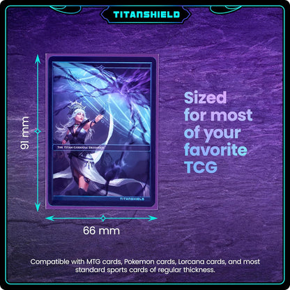 TitanShield (150 Sleeves/Purple Standard Size Board Game Trading Card Sleeves Deck Protector