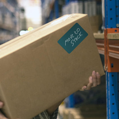 Kenco Color Coding 3 X 5 Rectangle Labels, Inventory Control Stickers 500 Labels Per Roll, Made in The USA (Teal)