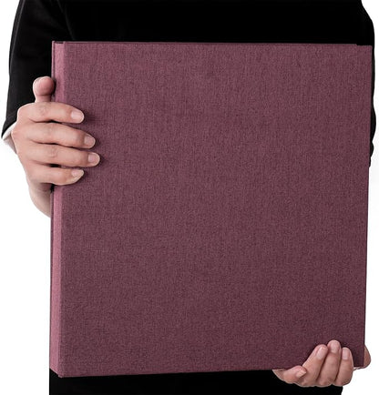 Large Photo Album Self Adhesive 4x6 5x7 3x5 8.5x11 Scrapbook Magnetic Album DIY Scrap Book Length 13 x Width 12.8 (Inches) 120 Sticky Pages Linen Cover DIY Photo Album (PurPle)