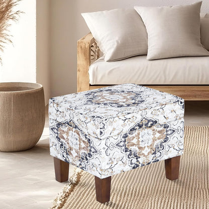 Home Decor | Dinah Collection Modern Storage Ottoman | Ottoman with Storage for Living Room & Bedroom(Antiqued Ebony Cream)