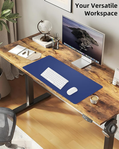 Leather Desk Pad Protector,Office Desk Mat,Large Mouse Pad, Non-Slip PU Leather Desk Blotter,Desk Pad,Waterproof Desk Writing Pad for Office and Home (Blue,31.5" x 15.7")