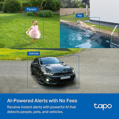 Tapo MagCam 2K Solar, Outdoor Battery Camera+Magnetic Base+Solar Panel, Wireless Camera, 2K QHD, 150° Super-Wide FOV, Free Person/Vehicle/Pet Detection, SD/Cloud Storage, Starlight Color Night Vision