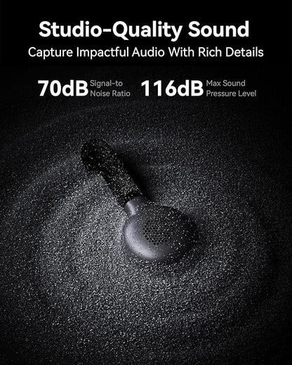 Hollyland Lark M2S Mini Combo (Camera RX+Type-C RX) Wireless Microphone for Camera/iPhone/Android/Laptop, 7g Lightweight, Titanium Clip, 300m Range, Content Creators, Online-Teaching, Streaming