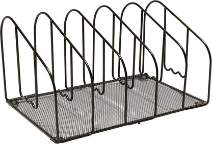 Deco Brothers File Sorter Organizer for Desk, 5 Sections, Black