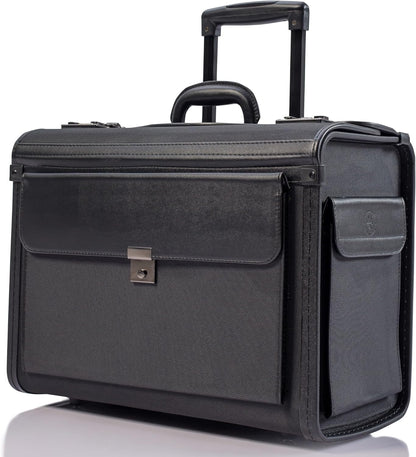 HAMMER ANVIL 19 Wheeled Briefcase Rolling Case Sales Sample Pilot Lawyer Attache