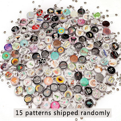 15Pcs Nurse Badge Reels Retractable Badge Holders ID Badge Holder Retractable Badge Clip Nurse Badge Reel for ID Card Holder