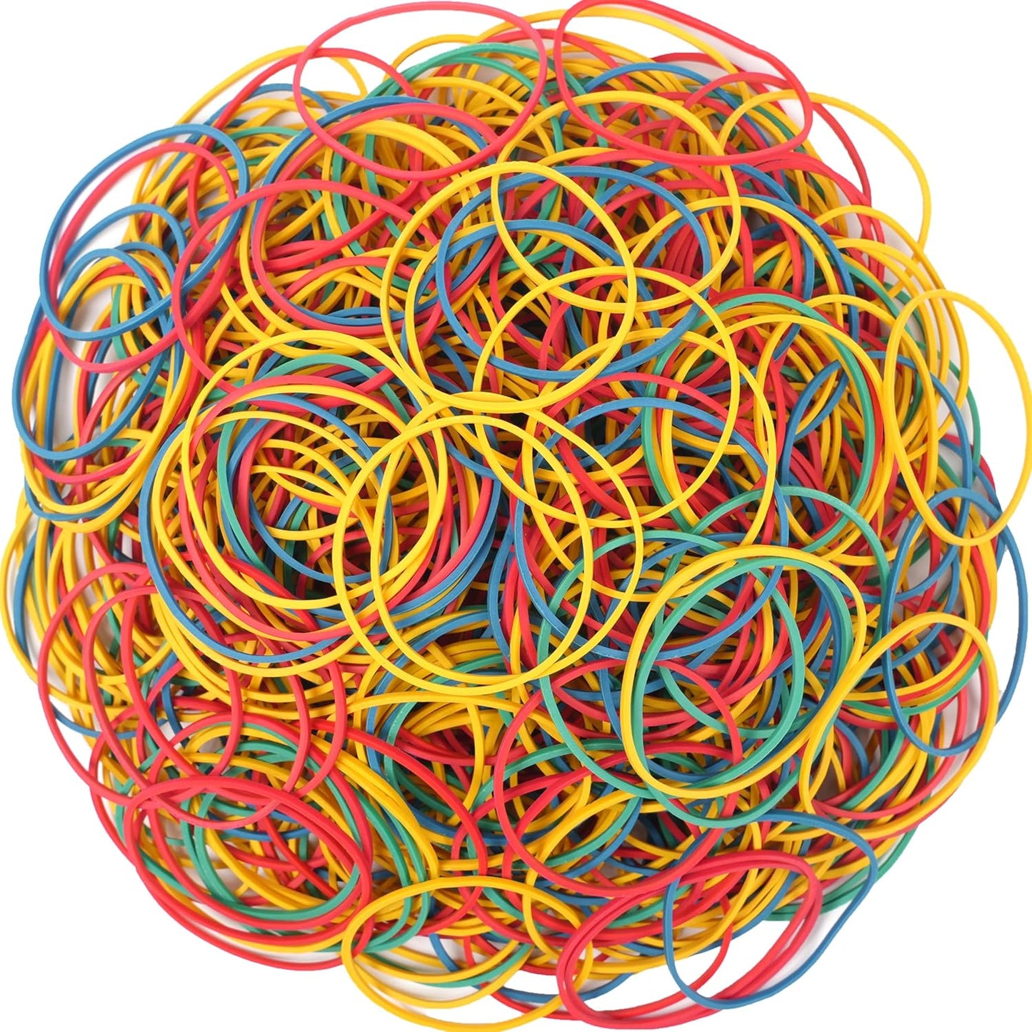Rubber Bands size#19 Colors 500pcs Elastic Rubber Bands for Office Supplies Home Size19 Blue Yellow Red Green