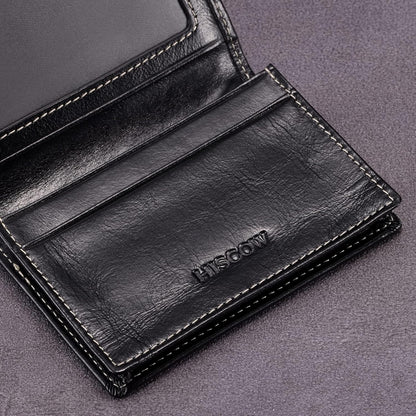 Leather Business Card Case Holder for Men & Women, Italian Calfskin