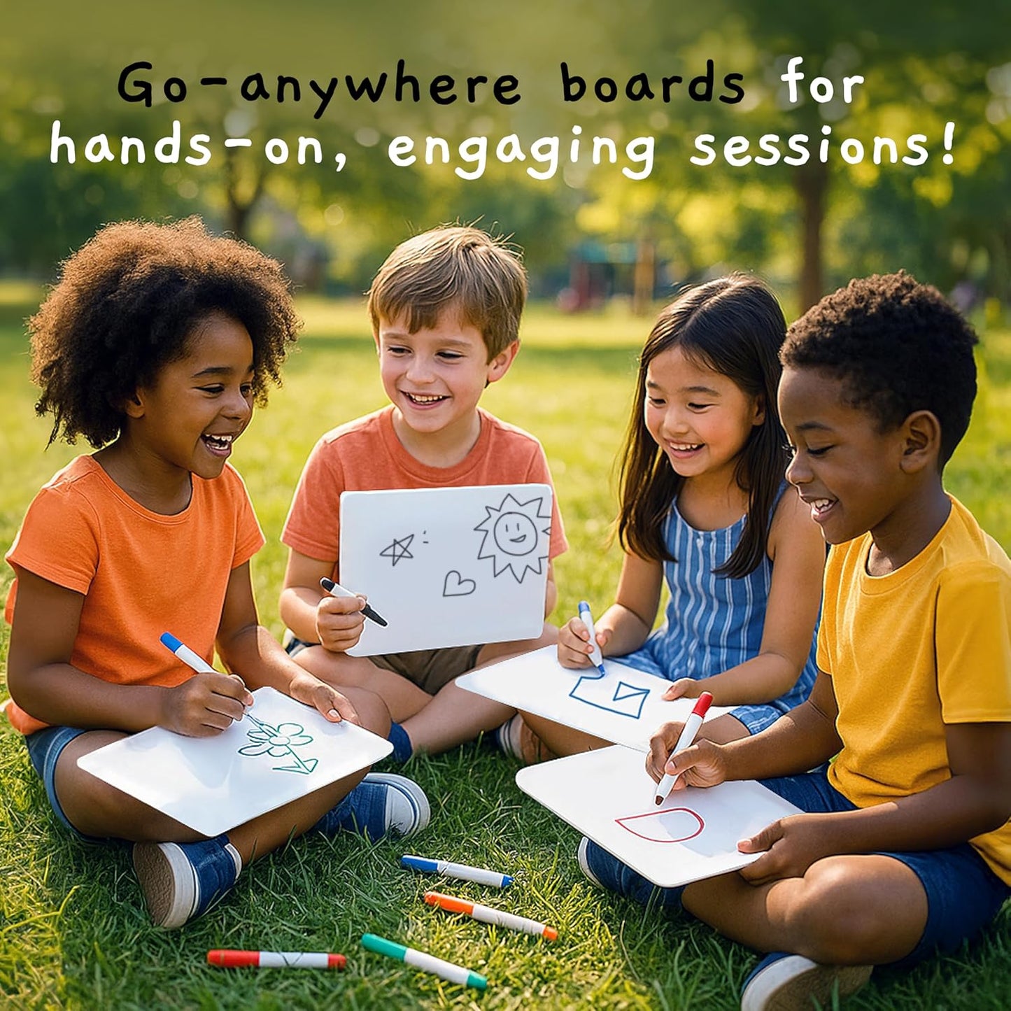 Mini Dry Erase Board for Kids, 3-Pack - 9x12-Inch Small White Boards for Students and Teachers - Double-Sided, Portable, and Easy-to-Clean Writing Boards for Classroom, Office, or Home