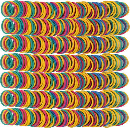 Rubber Bands Small Mini Elastic Band Yellow Blue Green Red 1300pcs Rubber Band 1.2inch Office Supplies Home Inside Diameter 0.63in (Multicolour)