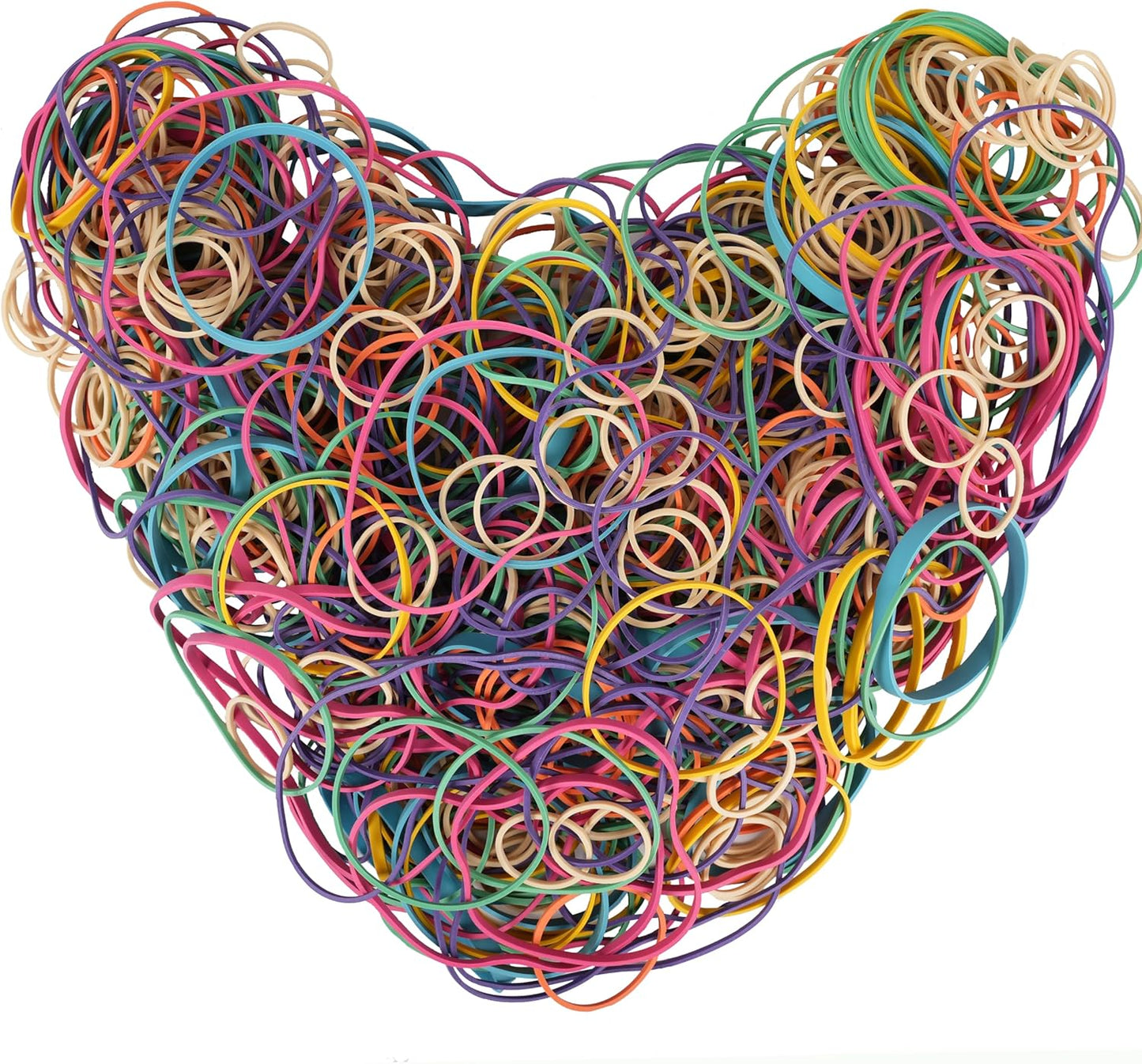 Rubber Bands Assorted Size Multicolor 0.5lb Elastic Bands for School Home Office Supplies Size#10,Size#16,Size#19,Size#33,Size#64,Size# 4.8",Size#5.9"