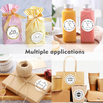 3 X 3 Inch Color Coding Dot Labels Circle White Thermal Printable Waterproof 2000 Pcs Round Stickers Adhesive Writable for Office, Home, Garage, DIY Sticker, Barcodes, Name Tag