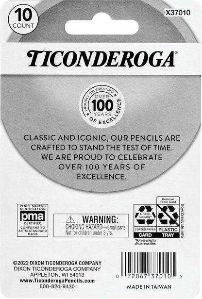 Ticonderoga Pencil Cap Erasers, Assorted Pastel Colors, 10 Count