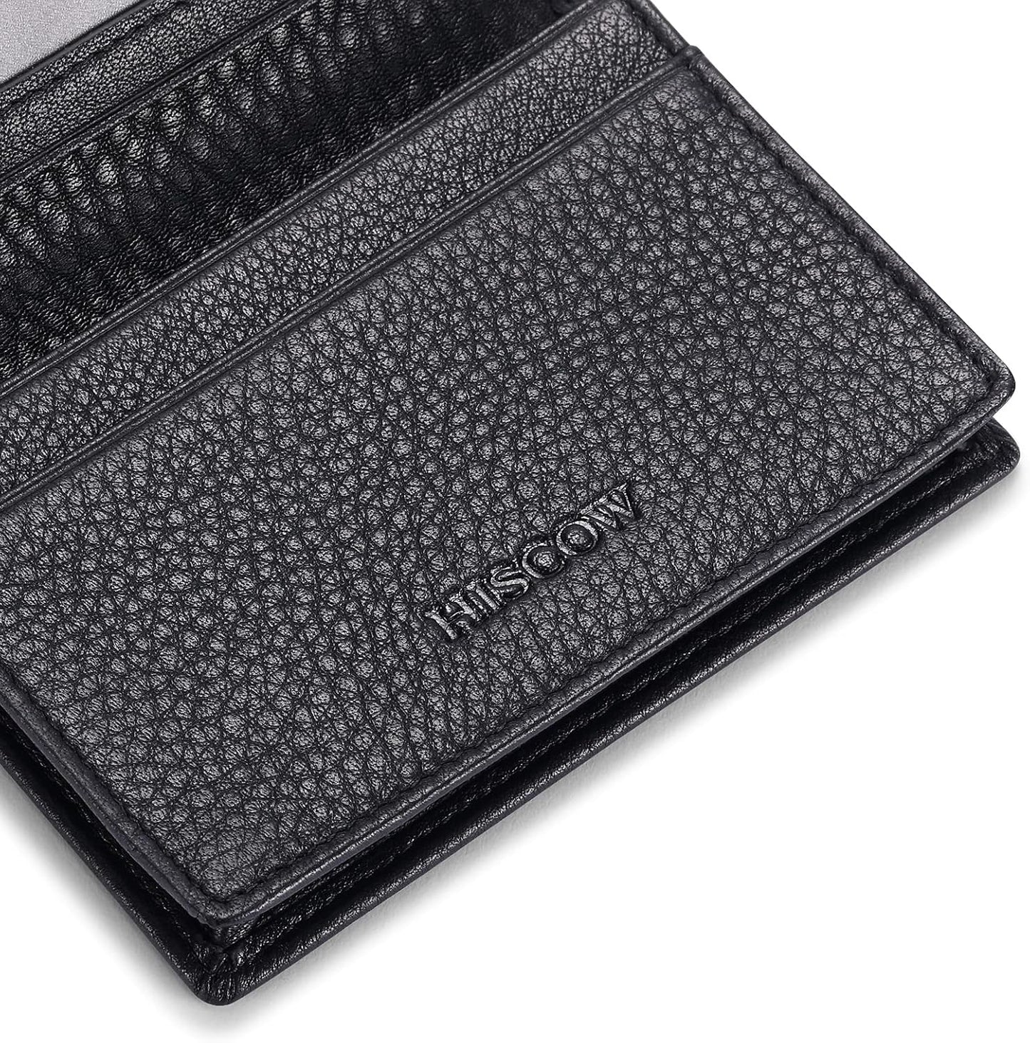 Leather Business Card Case Holder for Men & Women, Italian Calfskin