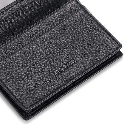 Leather Business Card Case Holder for Men & Women, Italian Calfskin