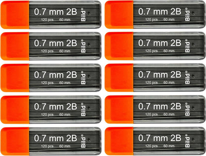 Bild Premium 1200 leads of 0.7 mm 2B Mechanical Pencil Lead Refills (2B Mega, 0.7 mm)