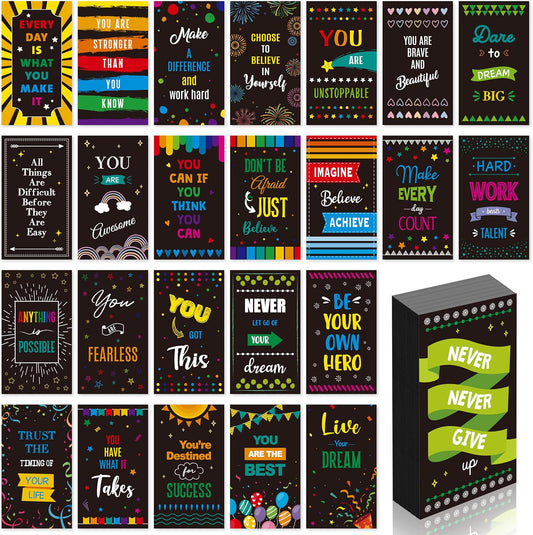 50 PCS Motivational Magnets, 25 Designs Inspirational Magnets Positive Affirmation Decals for Kids, Adults, Fridge (2' x 3.5')