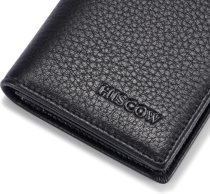 Leather Business Card Case Holder for Men & Women, Italian Calfskin