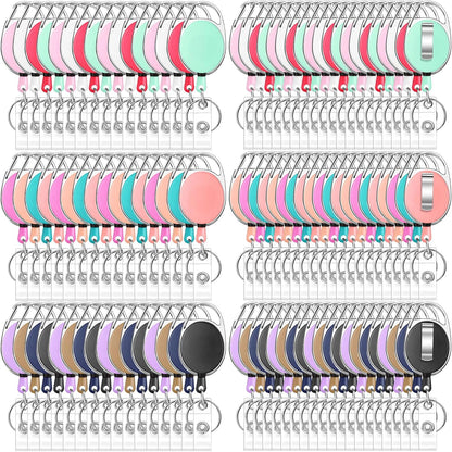 Honoson 40 Pcs Heavy Duty Retractable Badge Reels Batch ID Badge Holder Retractable Clip Bulk Key Holder with Ring for Office Worker Employee, Doctor Nurse Gifts (Vibrant Color)