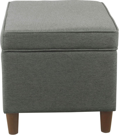 Home Decor | Dinah Collection Modern Storage Ottoman | Ottoman with Storage for Living Room & Bedroom (Grey)