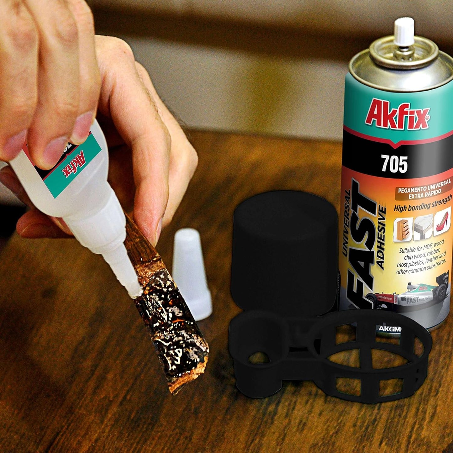 Akfix 705 Spray Adhesive Activator - Cyanoacrylate Super Glue Accelerator Spray for Plastic, Metal, Wood & PVC, CA Glue Activator - Only Activator | 6.76 fl oz 3 Pack