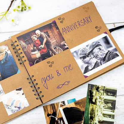 Bstorify Large Scrapbook Photo Albums 50 Pages (11 x 8.5 inch) Brown Thick Kraft Paper, Memory Book - Ideal for Your Scrapbooking, Art & Craft Projects