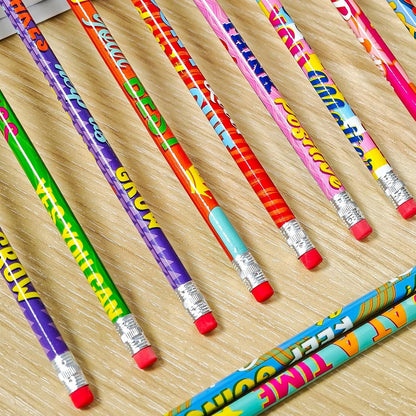Cinrobiye 200 PCS Inspirational Pencils Bulk,Motivational School Wood Pencils,Encourage Positive Pencil Party Favors Gifts Pencil Back to School Supplies for Kids Student Teacher Classroom Reward
