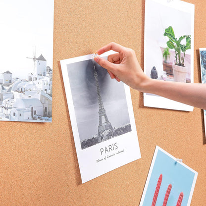 Amazon Basics Rectangular Bulletin Board, Cork Board for Wall, Vision Board for Classroom and Office, Aluminum Frame, 35" x 47", Brown