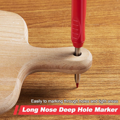 6 Pack Carpenter Pencil with Sharpener, Mechanical Carpenter Pencils with 36 Refills, Heavy Duty Construction Pencil Woodworking Tools for Architect Marking