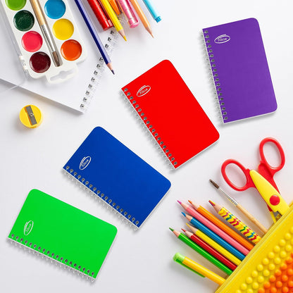 Pocket Notebook, Small 3x5 Notepad | College Ruled, Mini Spiral Notebooks 24 Pack, On the Go Writing, 60 Sheets per Note Pad | Assorted Colors, for School, Home, Office, Premium Thick Paper
