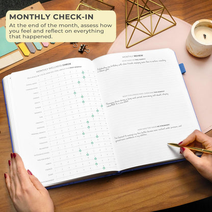 Clever Fox Gratitude Journal Large – Happiness, Positivity & Affirmation Journal – Inspirational Daily Notebook, 3 Months, 8.3x11” (Mystic Blue)