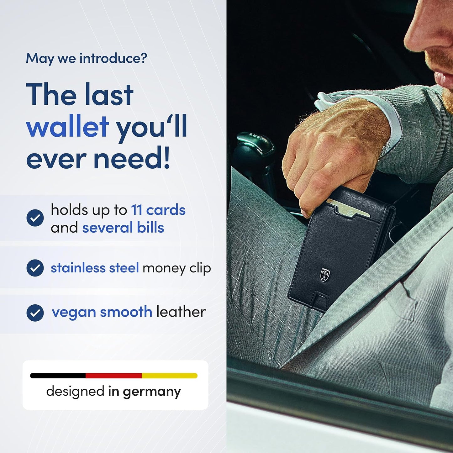 TRAVANDO Mens Wallet with Money Clip AUSTIN RFID Blocking Bifold Credit Card Holder for Men with Gift Box