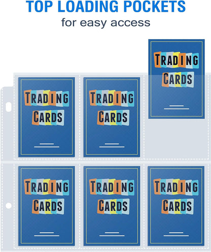 36 Pack 9 Pocket Page Protectors, Sooez Trading Card Sleeves for 3 Ring Binder, Baseball Cards Holder, Protective Pages Sheets for Binders Album, Fit for YuGiOh, MTG, Game, Business & Sports Cards