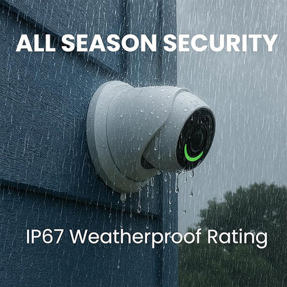 Lorex 4K+ 16 Channel (8 Wired + 8 Fusion Wi-Fi) 2TB NVR System | 3 White 4K Dome Cameras (No Cables) | Smart Security Lighting | Person & Vehicle Detection | Color Night Vision | IP67 Weatherproof