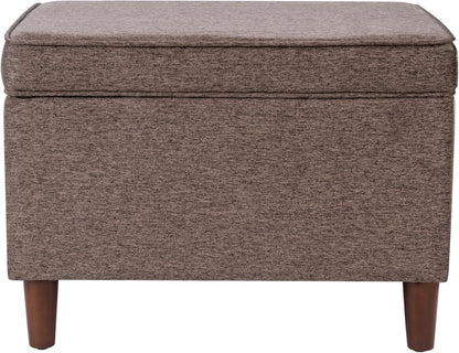 Home Decor | Dinah Collection Modern Storage Ottoman | Ottoman with Storage for Living Room & Bedroom (Chocalate Brown)
