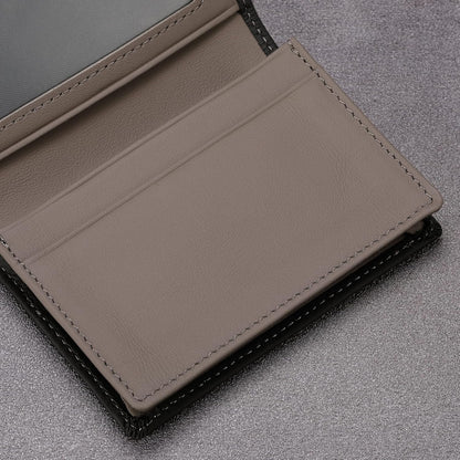 Leather Business Card Case Holder for Men & Women, Italian Calfskin