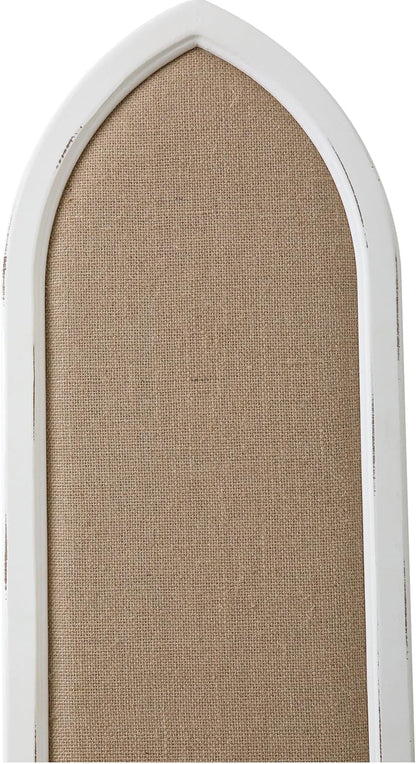 SOFE Arched Long Framed Bulletin Board for Wall, 39 × 12 Inches Fabric Pin Board, Decorative Rustic Dream Boards/Vision Boards, Message Picture Display Board/Wall Decor for Office Home