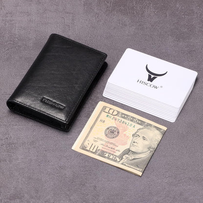 Leather Business Card Case Holder for Men & Women, Italian Calfskin