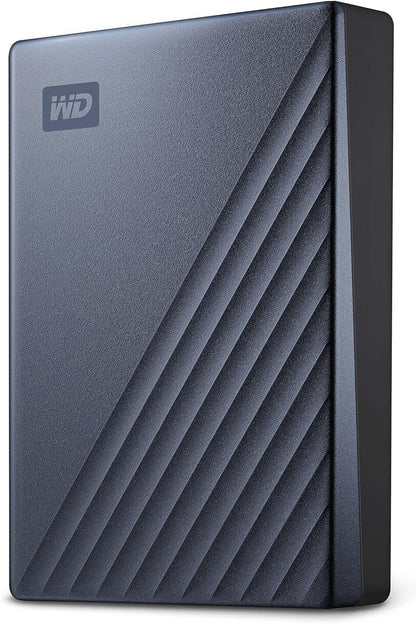 WD 6TB My Passport Ultra Blue, Portable External Hard Drive, Backup Software with Defense Against ransomware, and Password Protection, USB-C and USB 3.1 - WDBEJA0060BBL-WESN