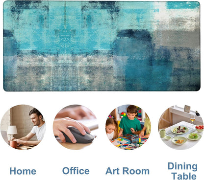 Large Mouse Pad Creative Mosaic Gaming Desk Pad Computer Keyboard Non-Slip Waterproof Mouse Mat with Rubber Base and Stitched Edges Entertainment Office Writing Desk Mat 35.4 x 15.7 Inches