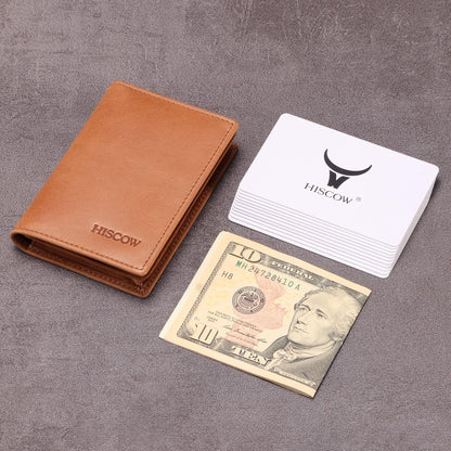 Leather Business Card Case Holder for Men & Women, Italian Calfskin