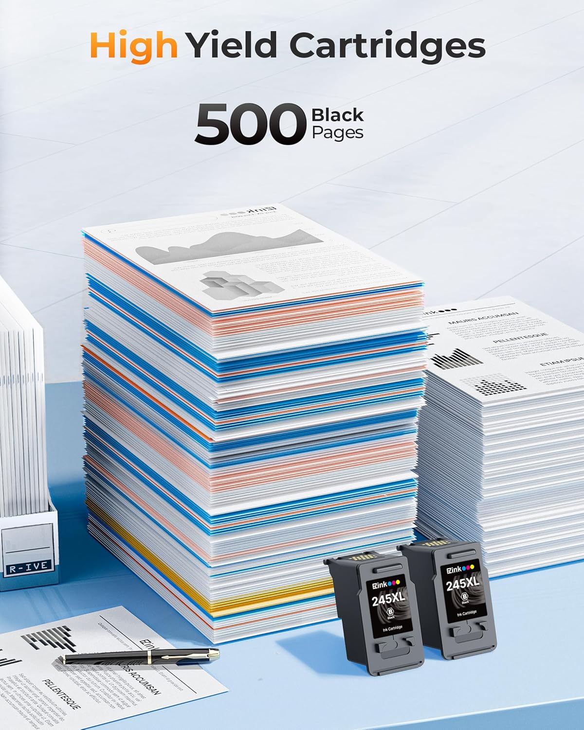 E-Z Ink 245XL Ink Cartridge Replacement for Canon 245XL Black Ink 245 XL PG-245XL PG245XL Works with Pixma MX490 MG2522 TR4520 MG2525 TS3122 TS3322 TS202 MG2520 MG2922 MG3022 (2 Black)