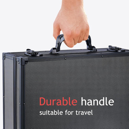 Premium Toploader Storage Box With Card Dividers For 3 X 4 Rigid Cards Holds 530+ 35pt Toploaders Trading Card Storage Box Suitable For TCG And Magnetic Card Holders, Black, K00SBa3