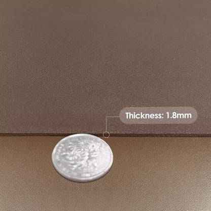 Leather Table Cover,1.8mm Thick,12x45 Inch Desk Cover,Dresser Cover Top,Dresser Protector Top,Dresser Cover,End Table Cover.(Mud Color+Champagne Gold,12x45)