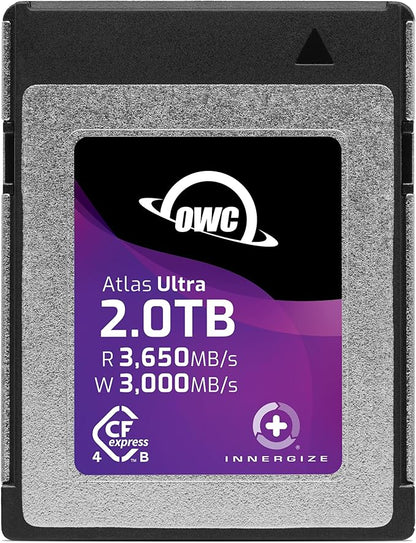 OWC Atlas Ultra 2.0TB High-Performance CFexpress 4.0 Type B Memory Card, up to 3650MB/s Read, for Pro Video and Photo