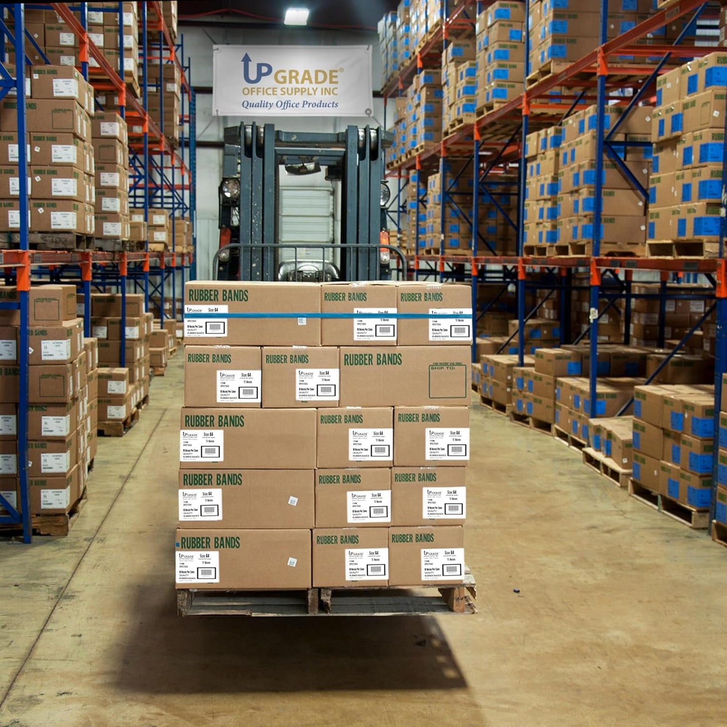 Upgrade Office Supply UPG22564CS Rubber Bands, Size 64 (3-1/2 x 1/4), 3,200 Bands, 1 lb 10-Box Case, USA